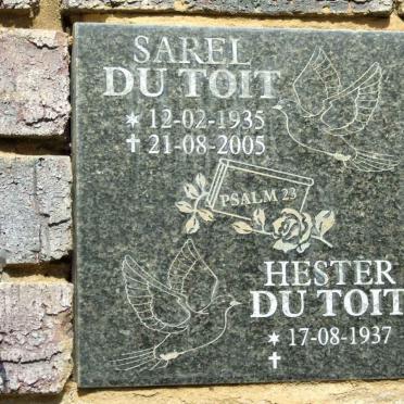 TOIT Sarel, du 1935-2005 &amp; Hester 1937-