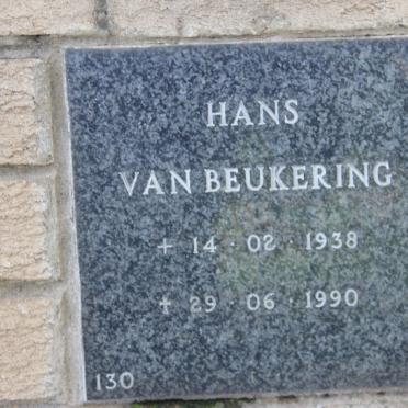 BEUKERING Hans, van 1938-1990