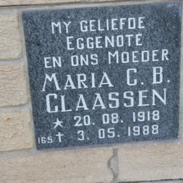 CLAASSEN Maria C.B. 1918-1988