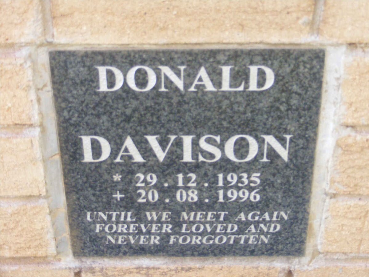 DAVISON Donald 1935-1996