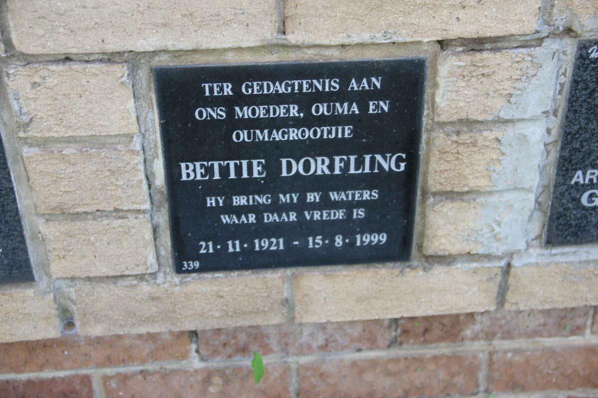 DORFLING Bettie 1921-1999
