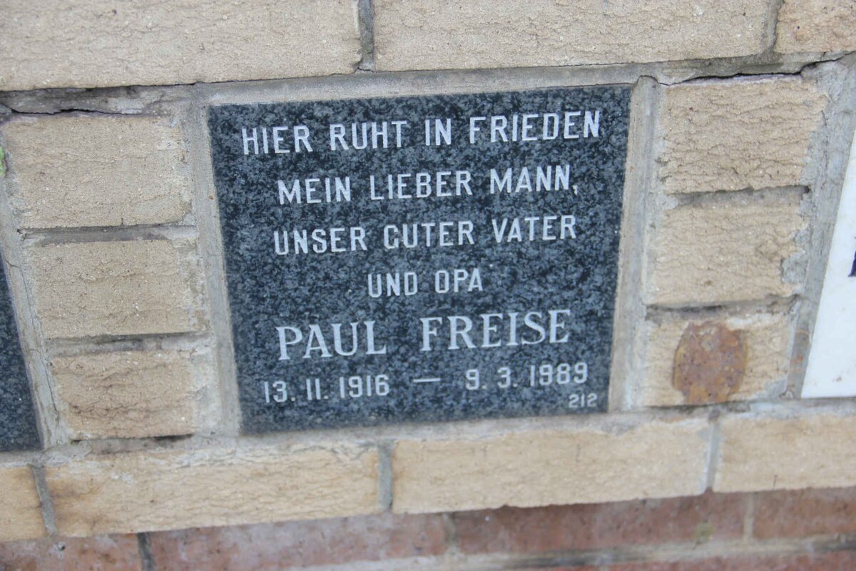 FREISE Paul 1916-1989
