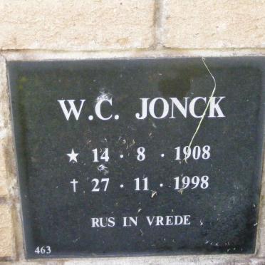 JONCK W.C. 1908-1998