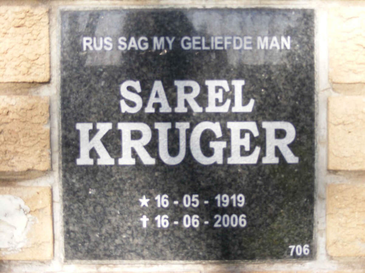 KRUGER Sarel 1919-2006