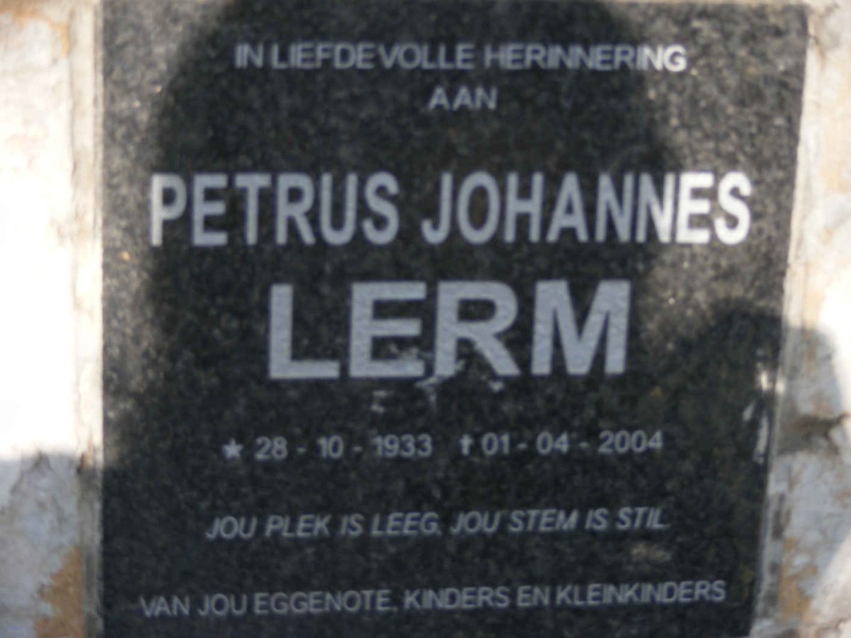 LERM Petrus Johannes 1933-2004