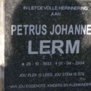 LERM Petrus Johannes 1933-2004