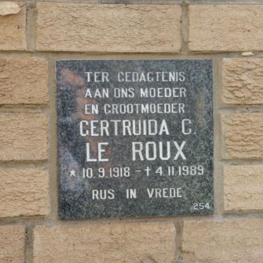 ROUX Gertruida C., le 1918-1989