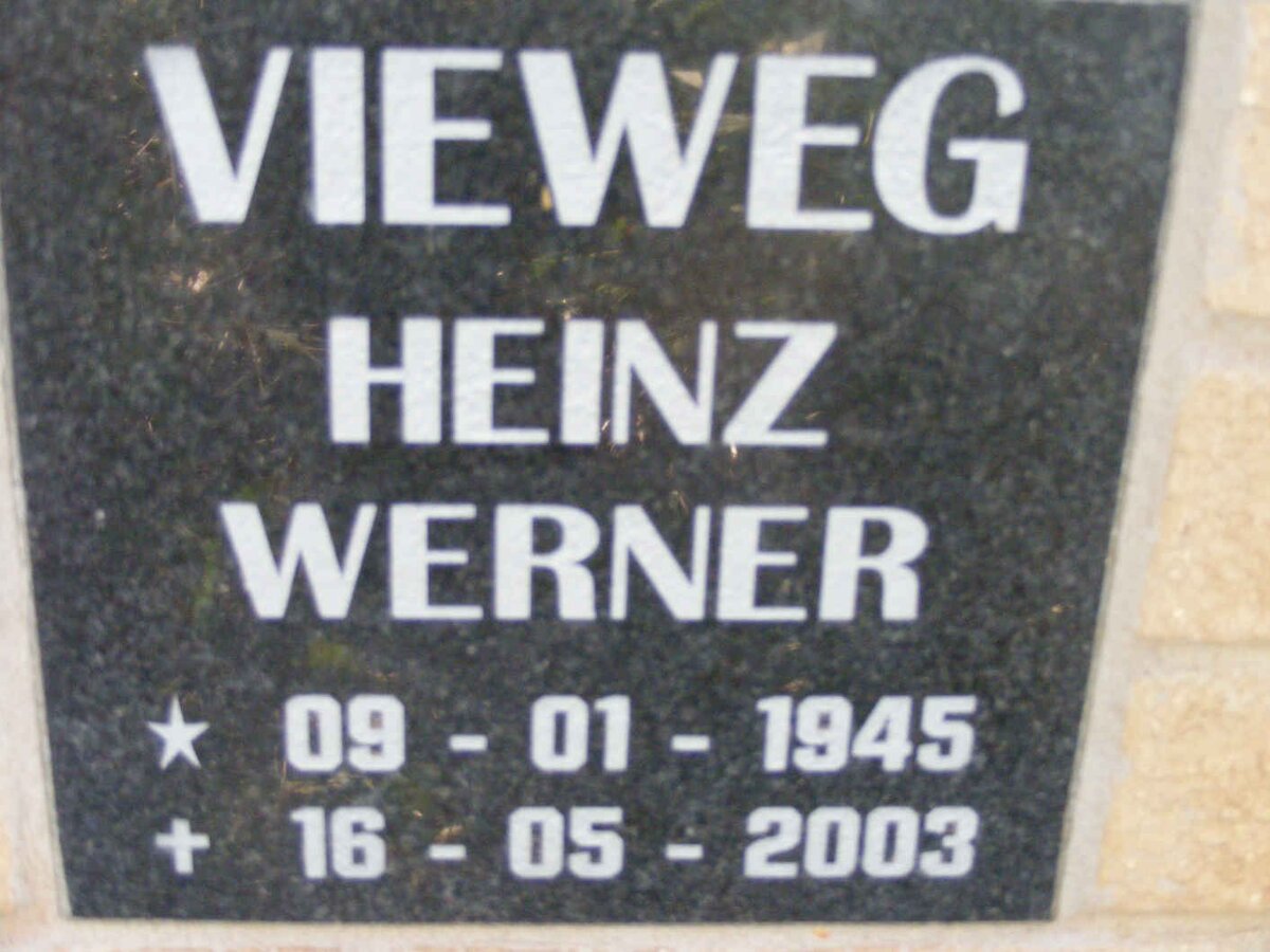 VIEWEG Heinz Werner 1945-2003