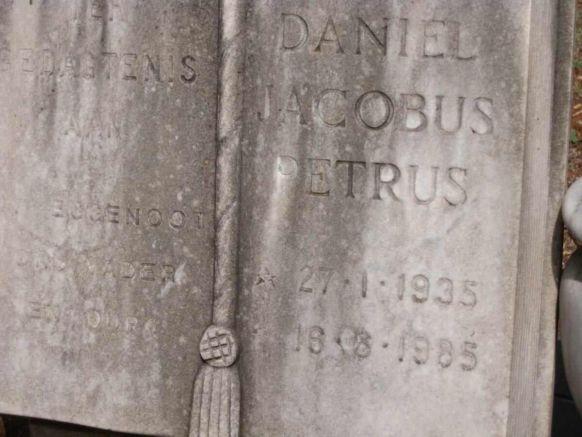 ? Daniel Jacobus Petrus 1935-1985