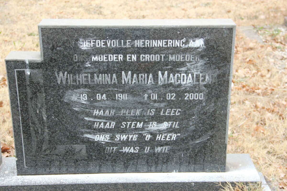 ? Wilhelmina Maria Magdalena 1911-2000