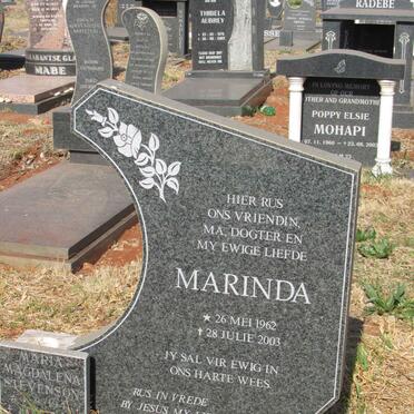 ? Marinda 1962-2003 :: STEVENSON Maria Magdalena 194?-20??