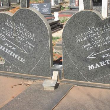 ? Heinie 1938-2004 & Marthie 1942- 