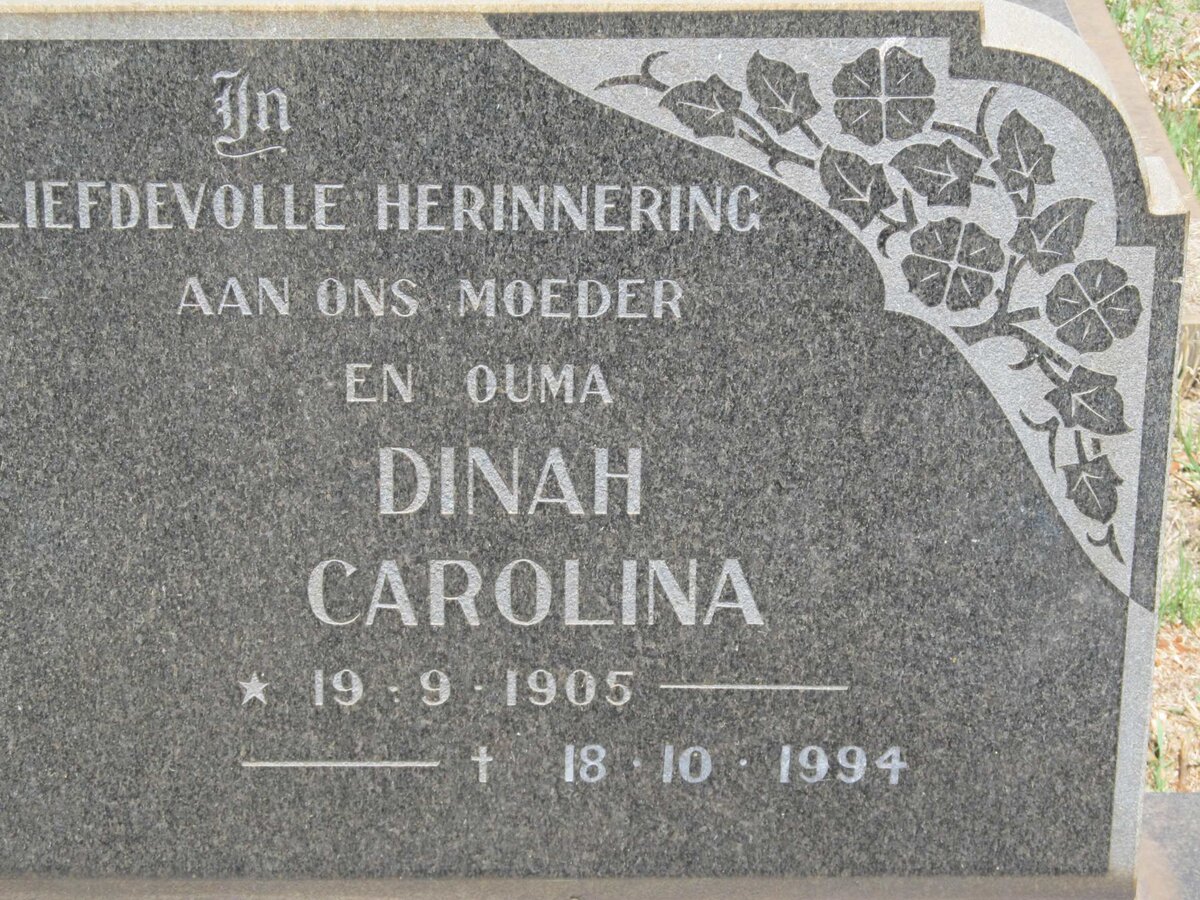 ? Dinah Carolina 1905-1994