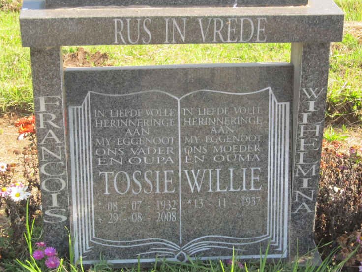 ? Francois 1932-2008 &amp; Wilhelmina 1937-