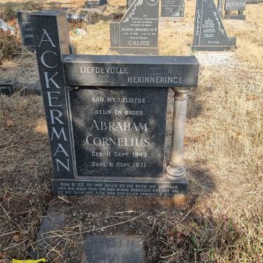 ACKERMAN Abraham Cornelius 1949-1971