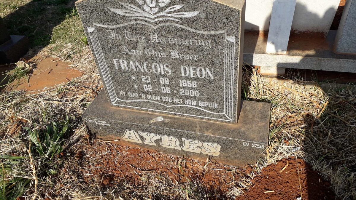 AYRES Francois Deon 1958-2000