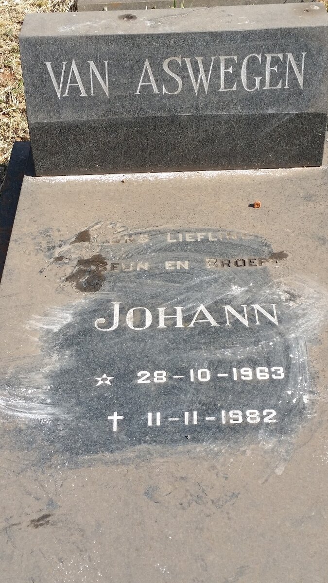 ASWEGEN Johann, van 1963-1982