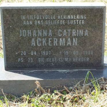 ACKERMAN Johanna Catrina 1907-1996