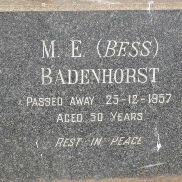 BADENHORST M.E. -1957