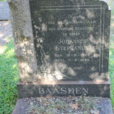 BAASDEN Johannes Stephanus 1922-1960