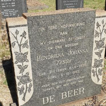 BEER Hendriena Johanna, de nee ZIETSMAN 1935-1983