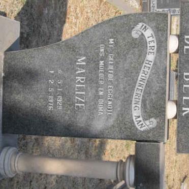 BEER Marlize, de 1929-1976