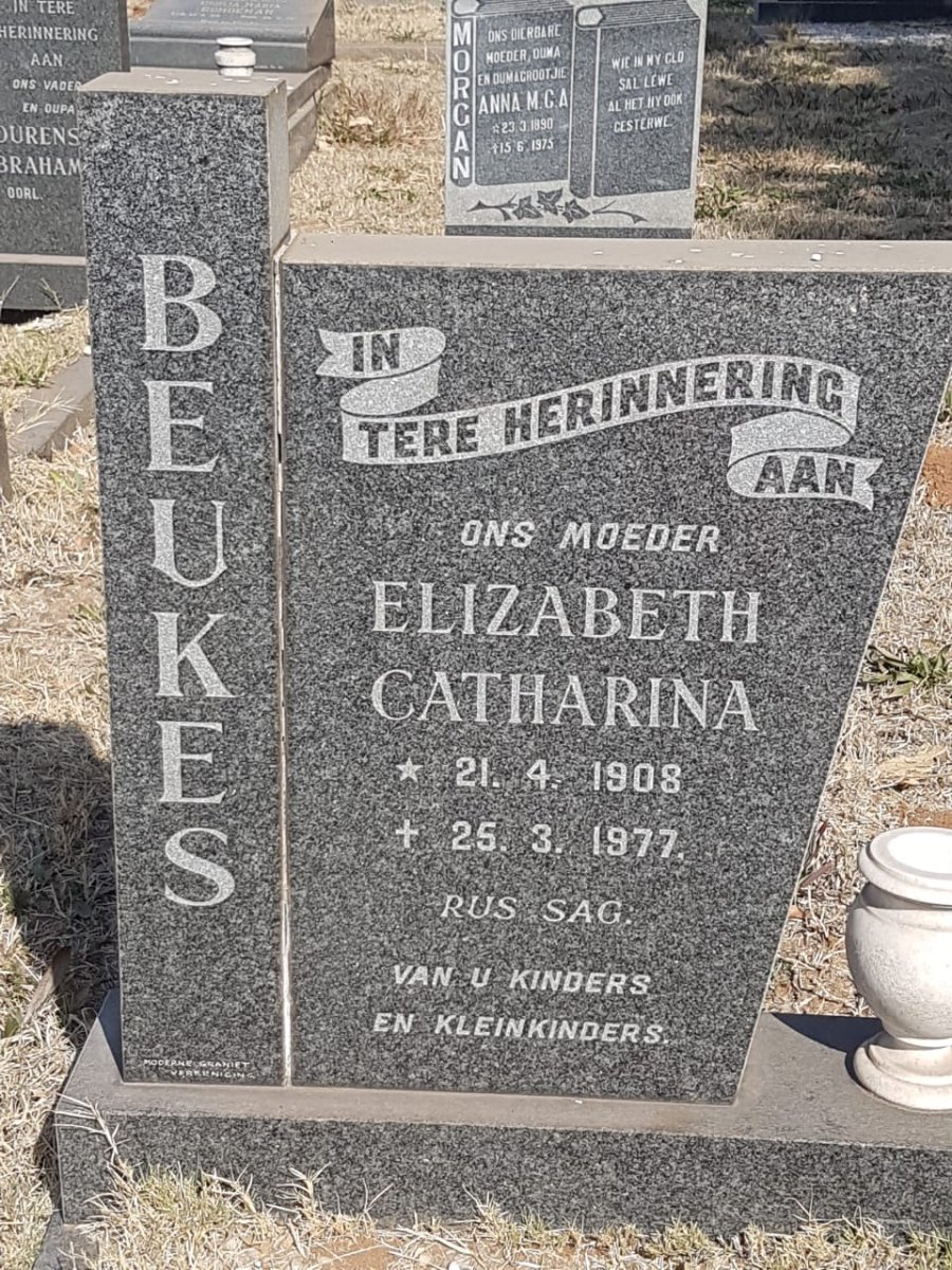BEUKES Elizabeth Catharina 1908-1977