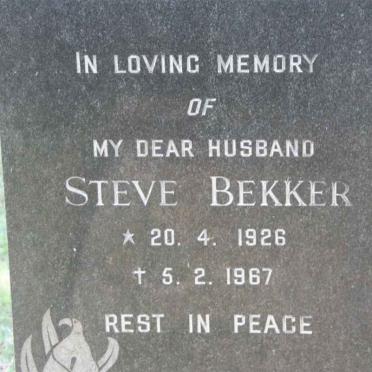 BEKKER Steve 1926-1967