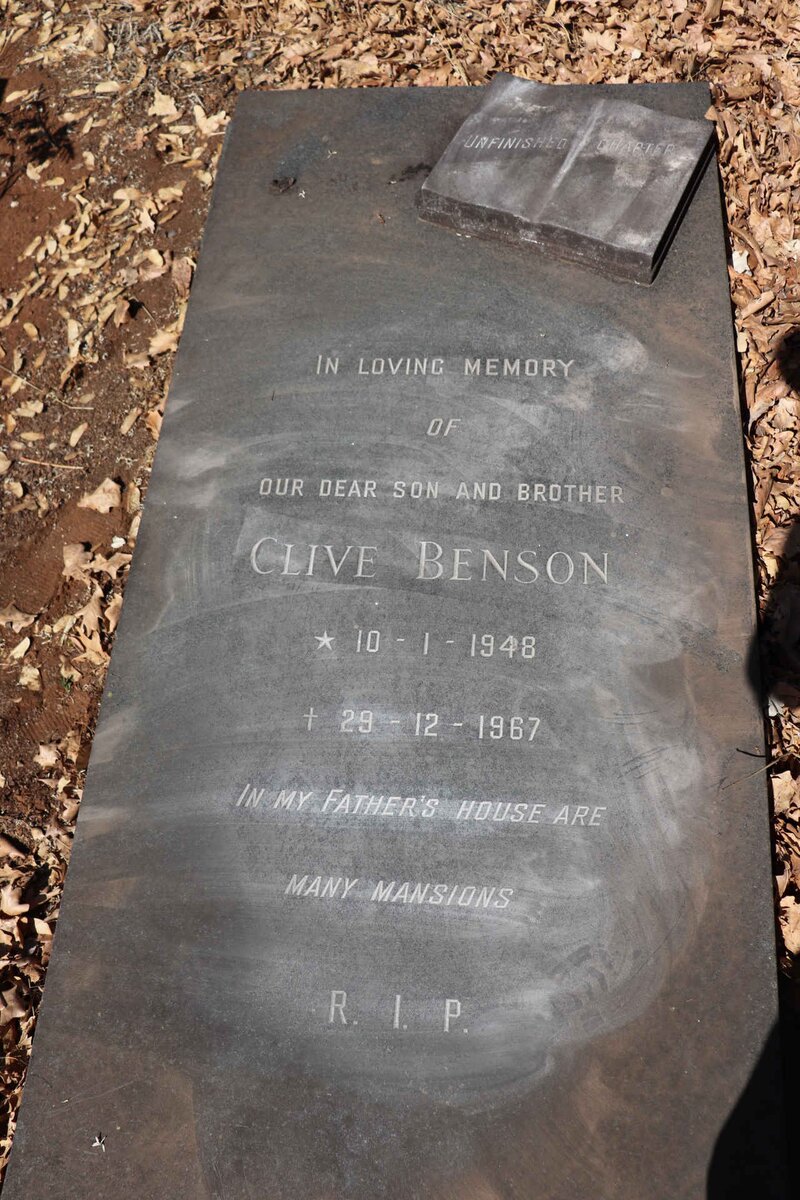 BENSON Clive 1948-1967