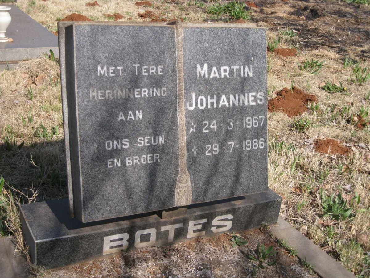 BOTES Martin Johannes 1967-1986