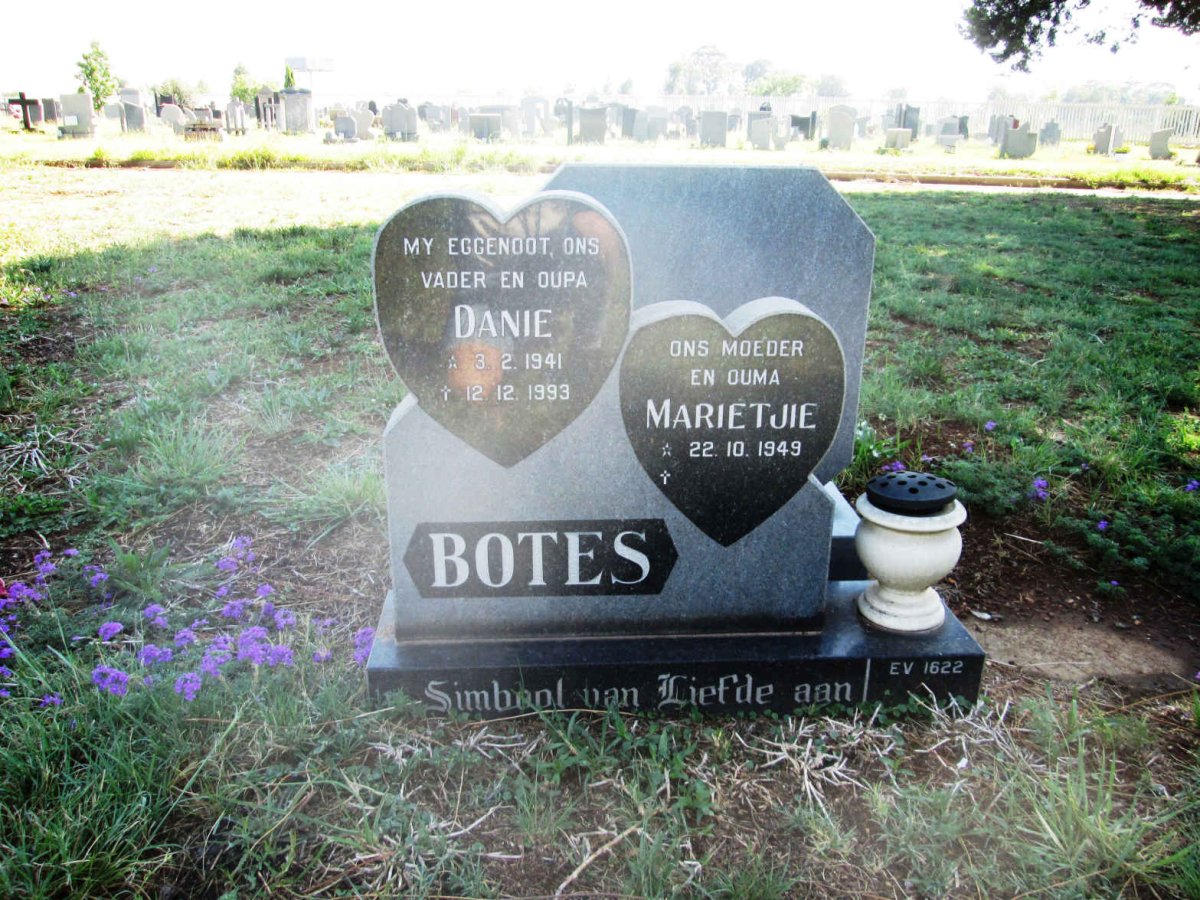 BOTES Danie 1941-1993 &amp; Marietjie 1949-