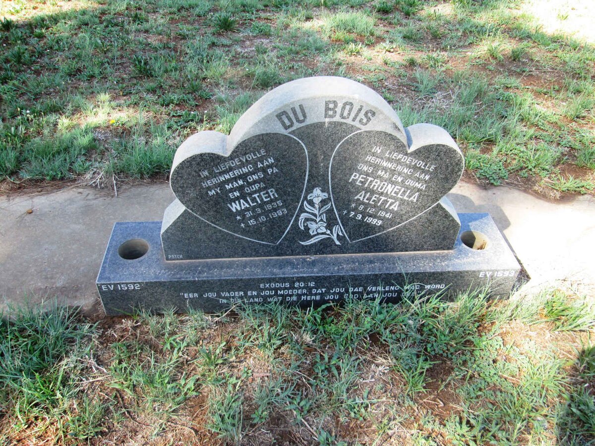 BOIS Walter, du 1935-1993 &amp; Petronella Aletta 1941-1999