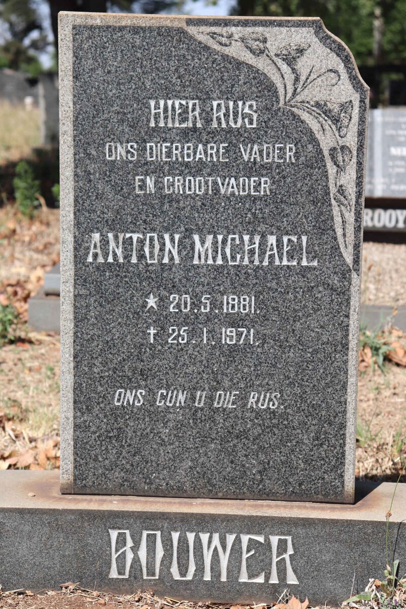 BOUWER Anton Michael 1881-1971