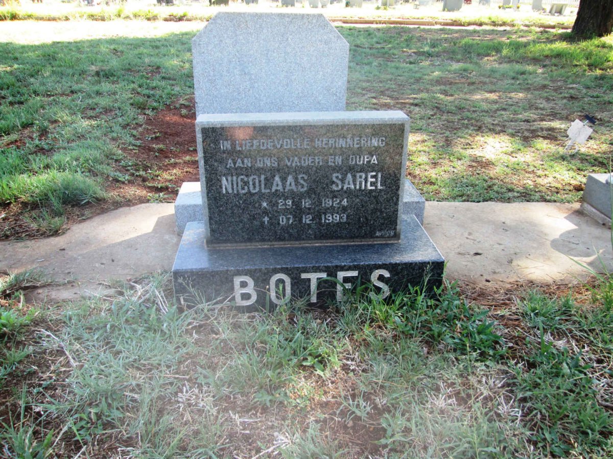 BOTES Nicolaas Sarel 1924-1993