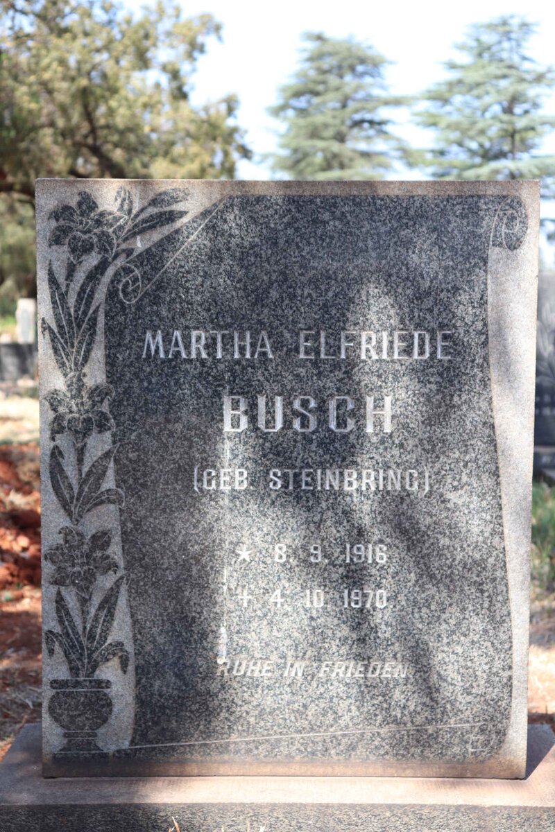 BOSCH Martha Elfriede nee STEINBRING 1916-1970