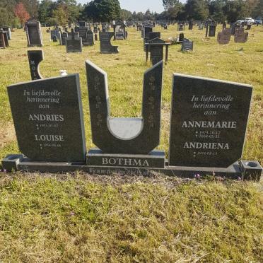 BOTHMA  Andries 1951- &amp; Louise 1956- :: BOTHMA  Annemarie 1973-2008 :: BOTHMA Andriena 1978-
