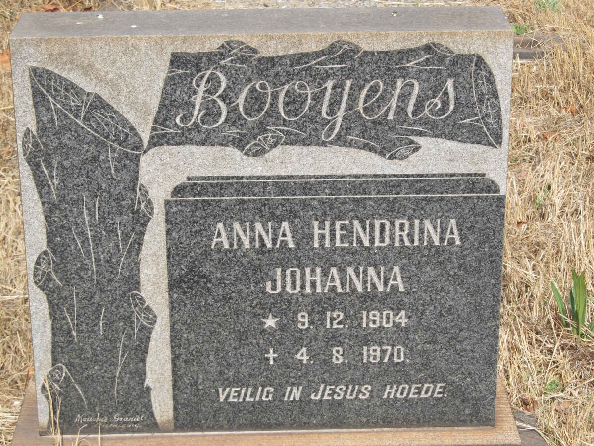 BOOYENS Anna Hendrina Johanna 1904-1970