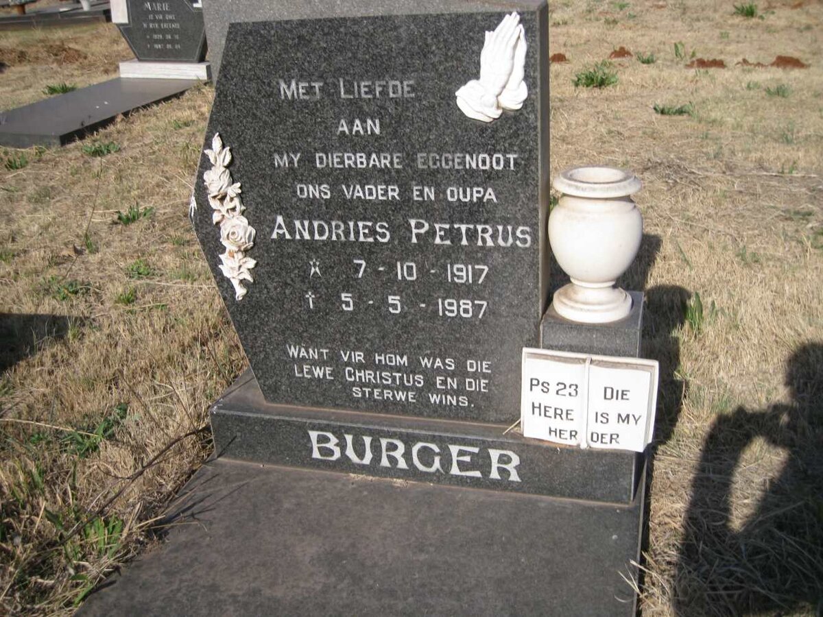 BURGER Andries Petrus 1917-1987