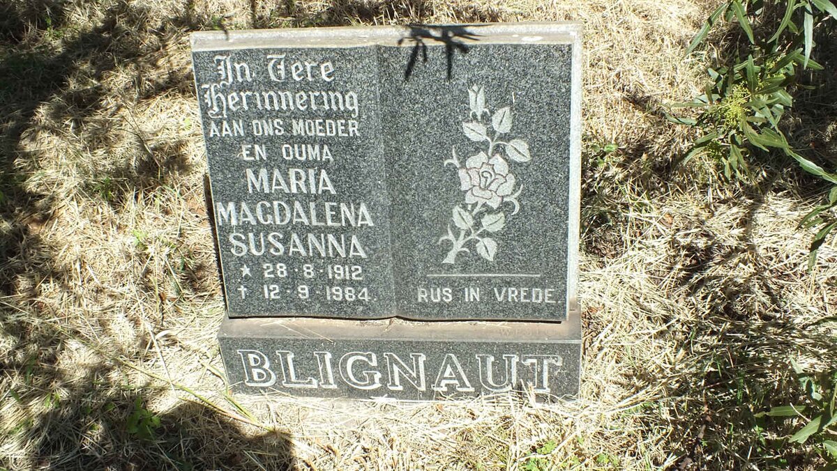 BLIGNAUT Maria Magdalena Susanna 1912-1984