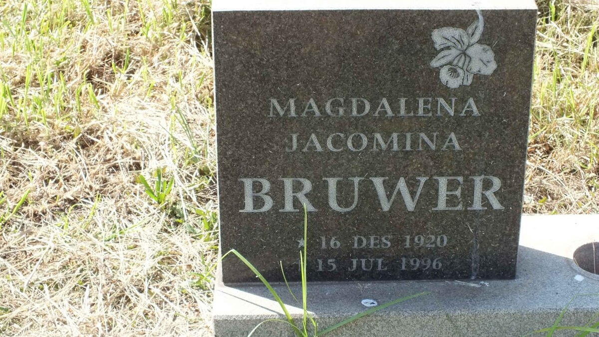 BRUWER Magdalena Jacomina 1920-1996