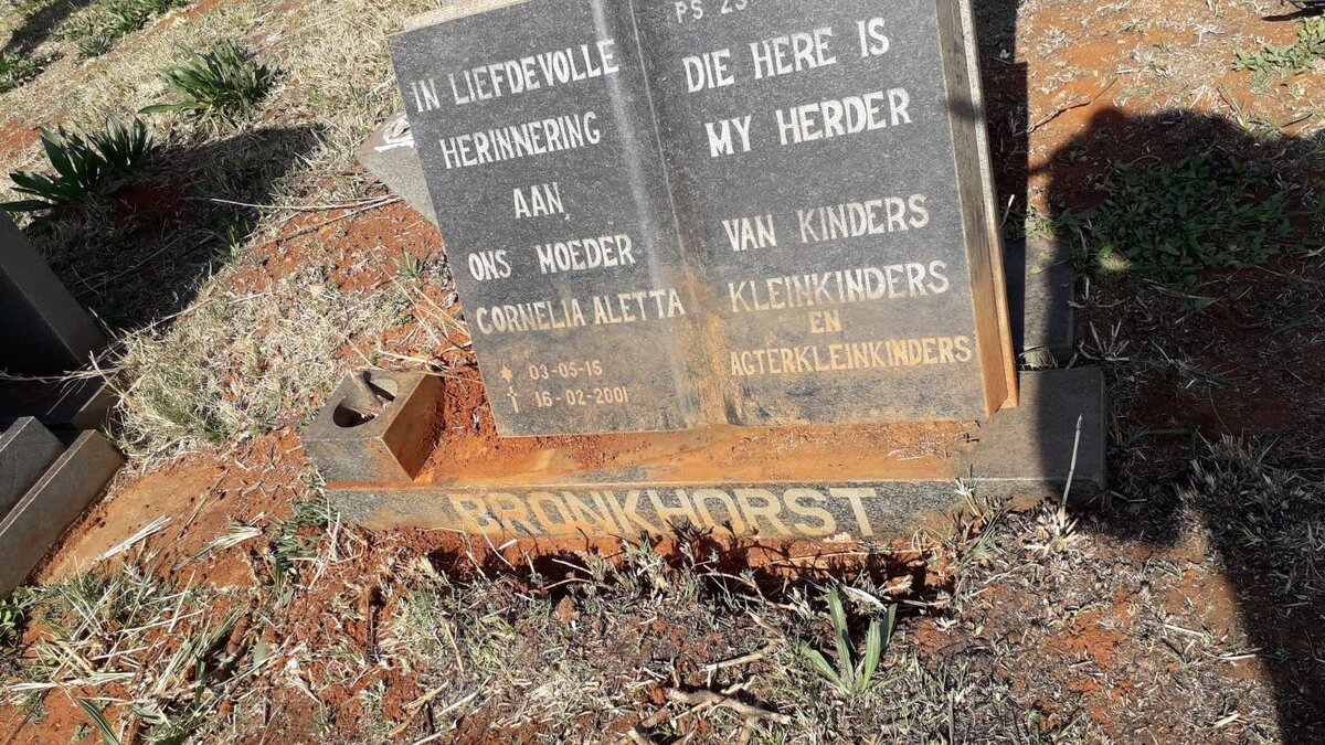 BRONKHORST Cornelia Aletta 1915-2001