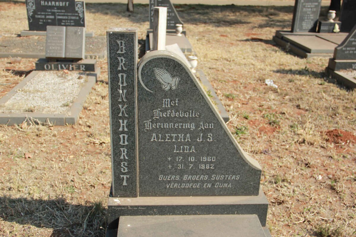 BRONKHORST Aletha J.S. 1960-1982