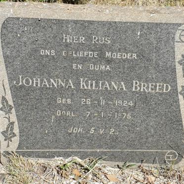BREED Johanna Kiliana 1924-1975