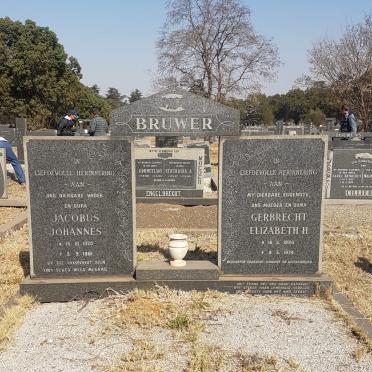 BRUWER Jacobus Johannes 1920-1981 &amp; Gerbrecht Elizabeth H. 1920-1974