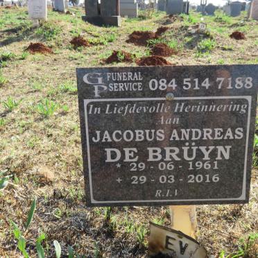 BRUYN Jacobus Andreas, de 1961-2016