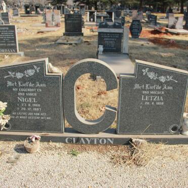 CLAYTON Nigel 1960-1997 &amp; Letzia 1958-