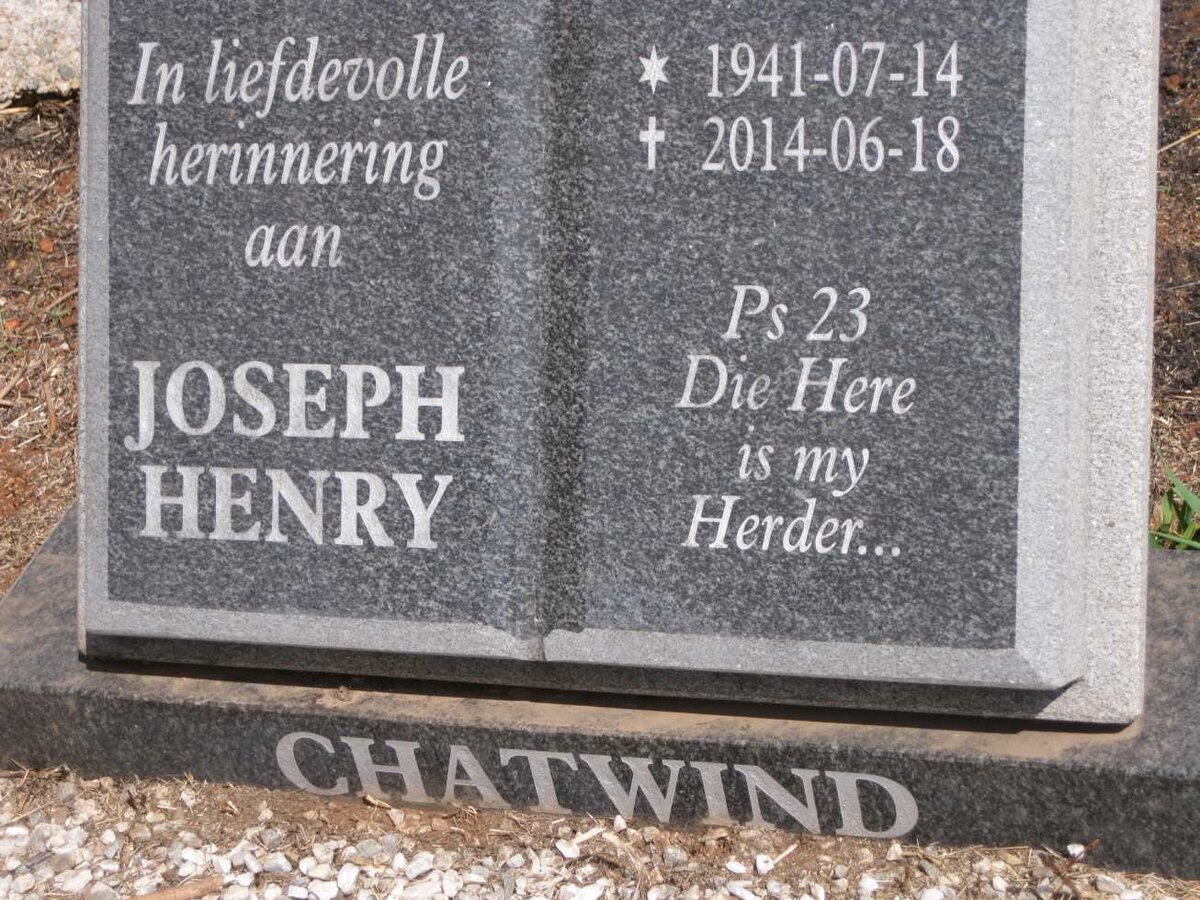 CHATWIND Joseph Henry 1941-2014
