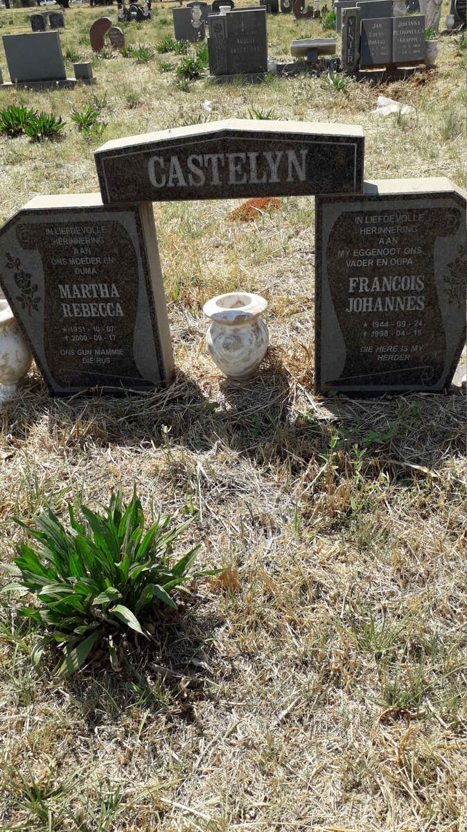CASTELYN Francois Johannes 1944-1998 &amp; Martha Rebecca 1951-2000