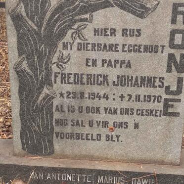 CRONJE Frederick Johannes 1944-1970