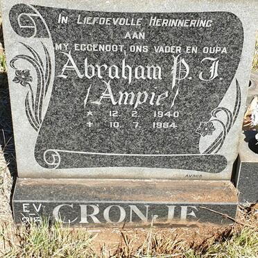 CRONJE Abraham P.J. 1940-1984